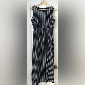 Striped Black and White Maxi Dress